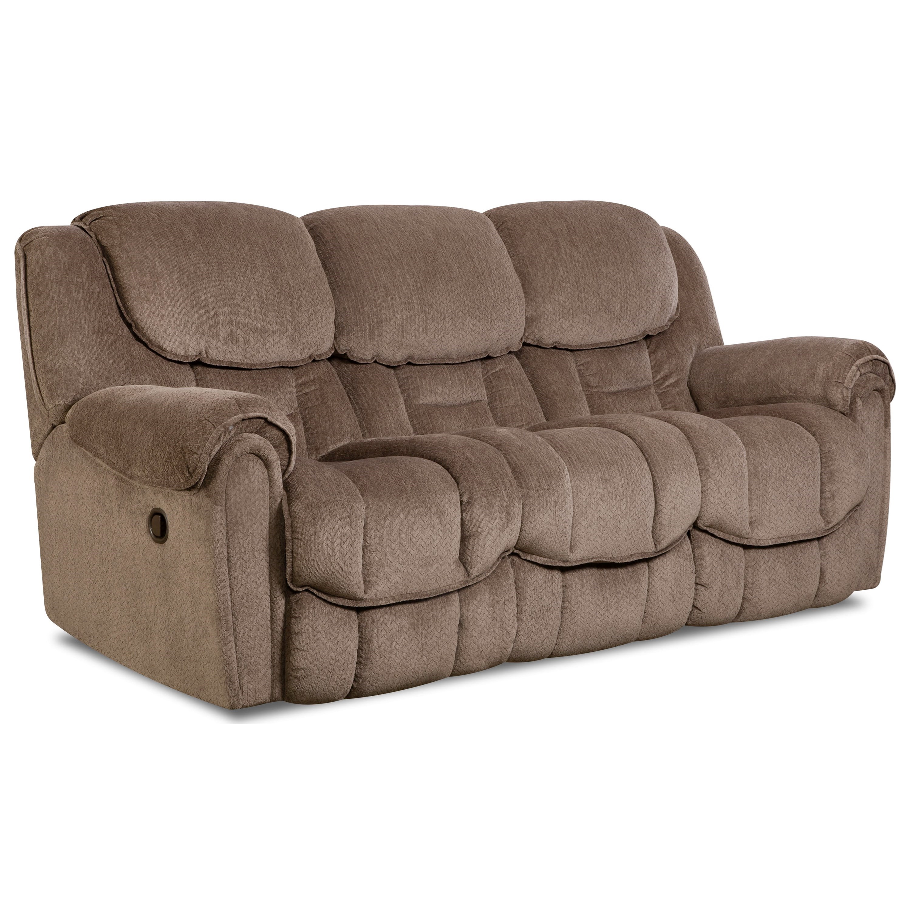 HomeStretch 122 Casual Power Reclining Sofa With Pillow Top Arms Rife
